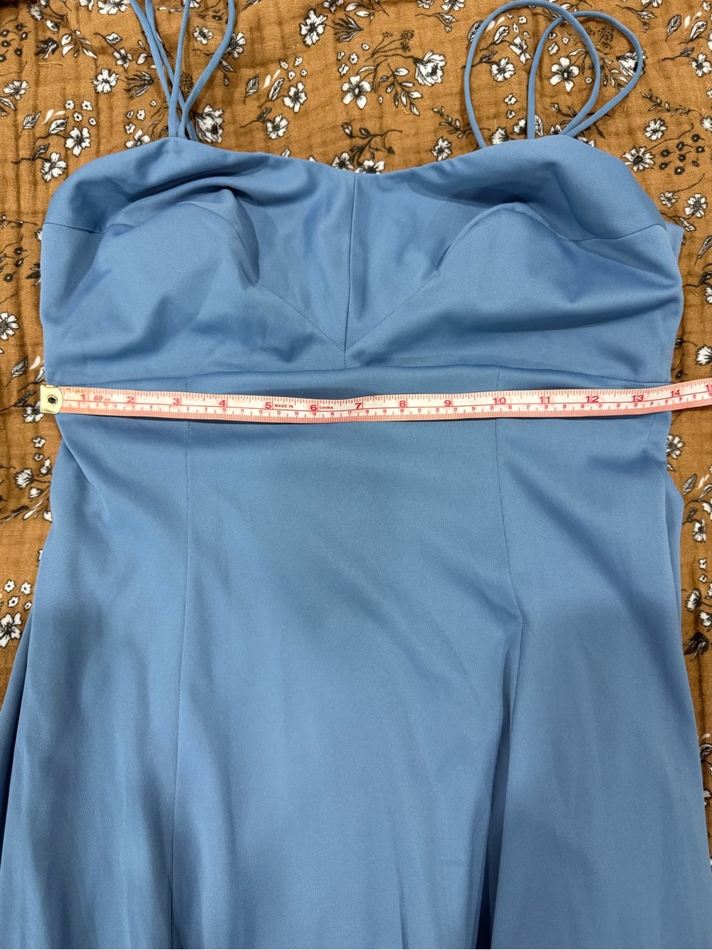 Vintage Blue Maxi Slip Dress |Prairie Romance | Coastal | Fit Modern Small - Picture 8 of 15